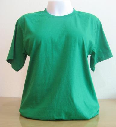 เสื้อคอกลมเขียวใบไม้ cotton100% No.32 semi